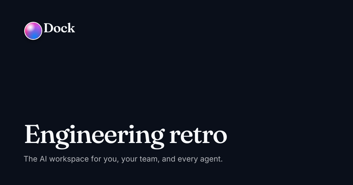 Engineering retro · Dock on Dock