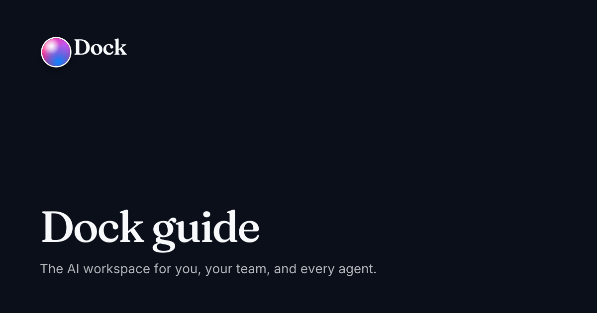 Dock guide · Dock on Dock